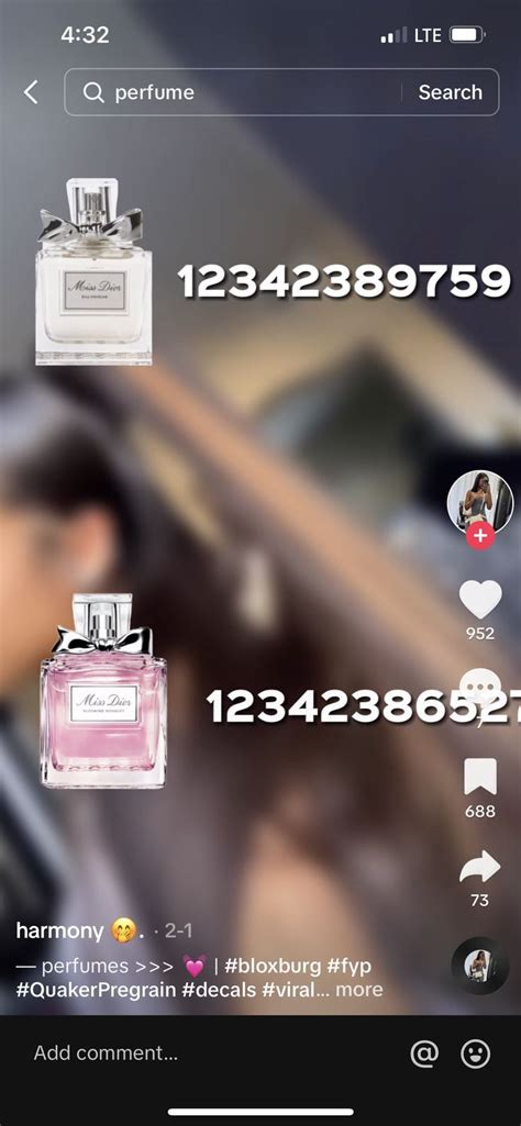 dior perfume codes